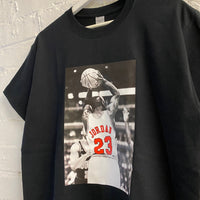 Michael Jordan Basketball Printed Tee In Black