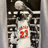 Michael Jordan Basketball Printed Sweatshirt In Grey