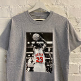 Michael Jordan Basketball Printed Tee In Grey
