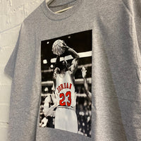Michael Jordan Basketball Printed Tee In Grey
