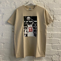 Michael Jordan Basketball Printed Tee In Sand
