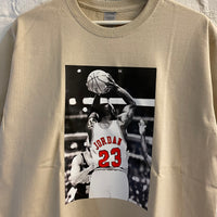 Michael Jordan Basketball Printed Tee In Sand