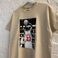 Michael Jordan Basketball Printed Tee In Sand