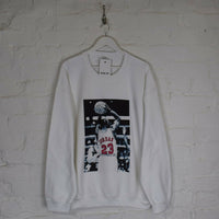 Michael Jordan Basketball Printed Sweatshirt In White