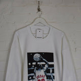 Michael Jordan Basketball Printed Sweatshirt In White