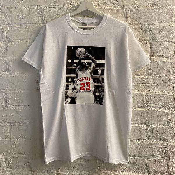 Michael Jordan Basketball Printed Tee In White