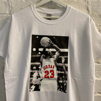 Michael Jordan Basketball Printed Tee In White