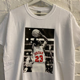 Michael Jordan Basketball Printed Tee In White