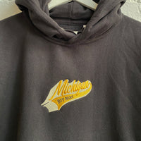 Michigan Boy Boat Embroidered Hoodie In Black