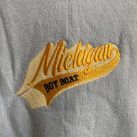 Michigan Boy Boat Embroidered Hoodie In Sky Blue