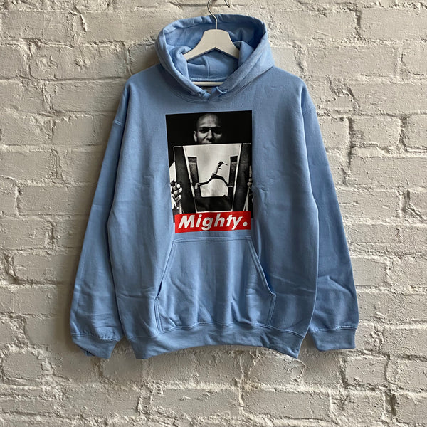 Mighty Mos Def Printed Hoodie In Sky Blue