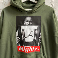 Mighty Mos Def Printed Hoodie In Forest Green