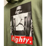 Mighty Mos Def Printed Hoodie In Forest Green