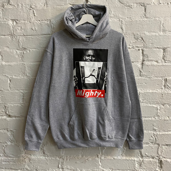 Mighty Mos Def Printed Hoodie In Grey
