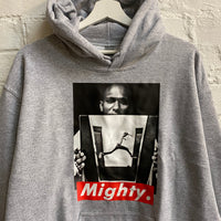 Mighty Mos Def Printed Hoodie In Grey