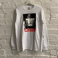 Mighty Mos Def Printed Long Sleeve Tee In White