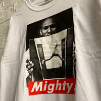 Mighty Mos Def Printed Long Sleeve Tee In White