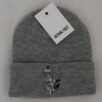 Mike Tyson Tiger Roll Up Beanie In Grey