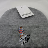 Mike Tyson Tiger Roll Up Beanie In Grey
