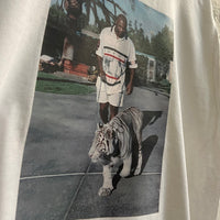 Mike Tyson Tiger Printed Tee In Grey