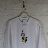 Mike Tyson Tiger Embroidered Sweatshirt In White