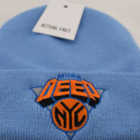 Mobb Deep NYC Roll Up Beanie In Sky Blue