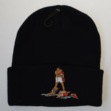 Muhammad Ali Roll Up Beanie In Black