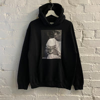 NAS B&W Printed Hoodie In Black