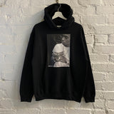 NAS B&W Printed Hoodie In Black
