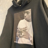 NAS B&W Printed Hoodie In Black