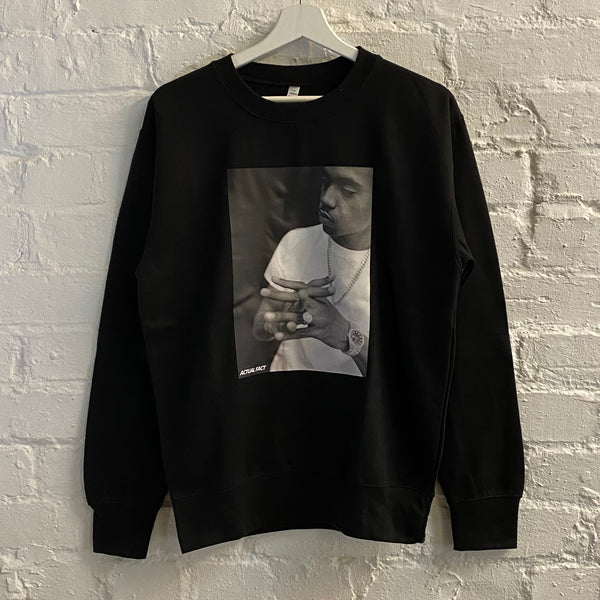 NAS B&W Printed Sweatshirt In Black