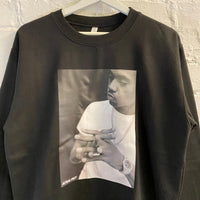 NAS B&W Printed Sweatshirt In Black