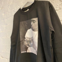 NAS B&W Printed Sweatshirt In Black