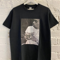 NAS B&W Printed Tee In Black