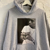 NAS B&W Printed Hoodie In Grey