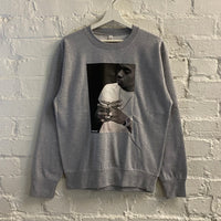 NAS B&W Printed Sweatshirt In Grey