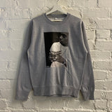 NAS B&W Printed Sweatshirt In Grey