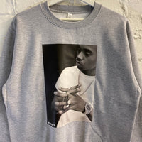 NAS B&W Printed Sweatshirt In Grey