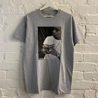 NAS B&W Printed Tee In Grey