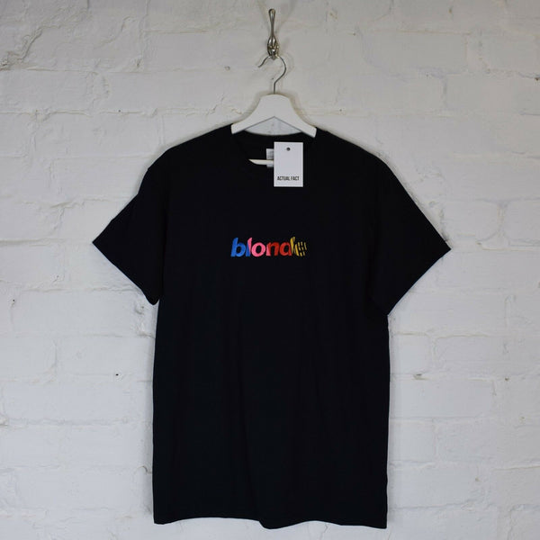 Frank Ocean Blonde Embroidered Tee In Black