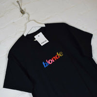 Frank Ocean Blonde Embroidered Tee In Black