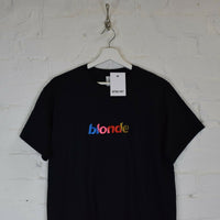 Frank Ocean Blonde Embroidered Tee In Black