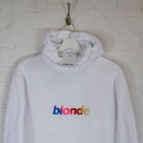 Nascar Blonde Embroidered Hoodie In White