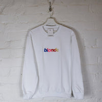 Nascar Blonde Embroidered Sweatshirt In White