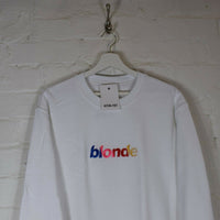 Nascar Blonde Embroidered Sweatshirt In White