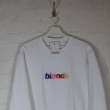 Nascar Blonde Embroidered Sweatshirt In White