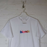 Frank Ocean Blonde Embroidered Tee In White