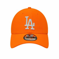 New Era 9forty Adjustable LA Dodgers Curve Peak Cap In Neon Orange