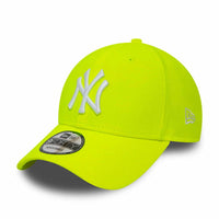 New Era 9forty NY Yankees Adjustable Curve Peak Cap In Neon Yellow