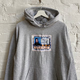 ODB Card Printed Hoodie In Grey